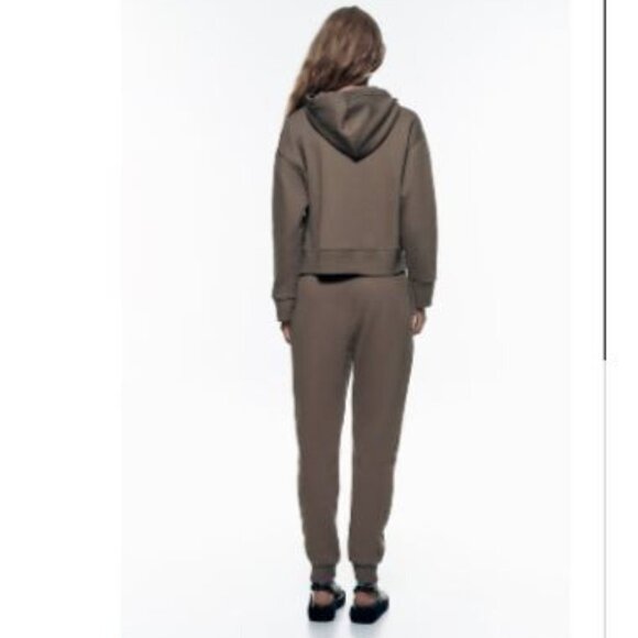 Zara - Ribbed Hoodie & Pants in Mink - Size M - Next to new - Picture 3 of 13